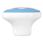 Vliegende varken - Stomme biggetjes met vleugels Keramische Knop (Zijkant)