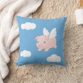 Vliegende varken - Stomme biggetjes met vleugels Kussen (Deken)