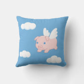 Vliegende varken - Stomme biggetjes met vleugels Kussen (Achterkant)