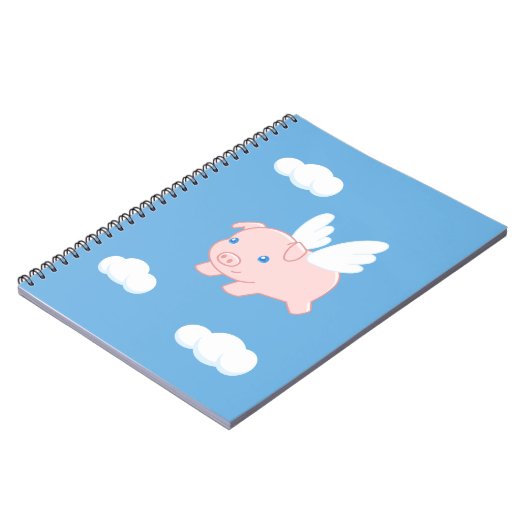 Vliegende varken - Stomme biggetjes met vleugels Notitieboek (Linkerzijde)