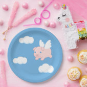 Vliegende varken - Stomme biggetjes met vleugels Papieren Bordje (Feest)