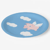 Vliegende varken - Stomme biggetjes met vleugels Papieren Bordje (Gekanteld)