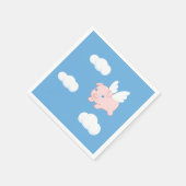 Vliegende varken - Stomme biggetjes met vleugels Servet (Hoek)