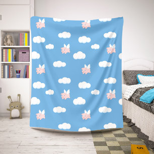 Vliegende varken - Stomme biggetjes met vleugels Sherpa Deken