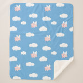 Vliegende varken - Stomme biggetjes met vleugels Sherpa Deken (Voorkant)