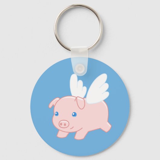 Vliegende varken - Stomme biggetjes met vleugels Sleutelhanger (Voorkant)