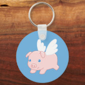 Vliegende varken - Stomme biggetjes met vleugels Sleutelhanger (Achterkant)