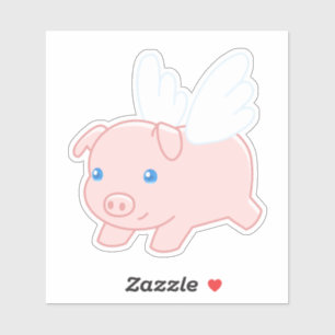 Vliegende varken - Stomme biggetjes met vleugels Sticker