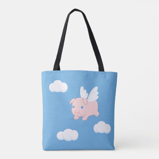 Vliegende varken - Stomme biggetjes met vleugels Tote Bag (Achterkant)