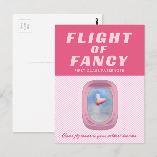 Vliegende varken van Fancy Briefkaart (Voorkant / Achterkant)