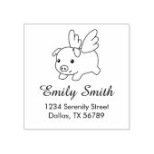 Vliegende Varken - Varkensspijn met het Adres van  Rubberstempel (Afrduk)