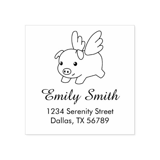 Vliegende Varken - Varkensspijn met het Adres van Rubberstempel (Afrduk)