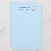 Vliegende varken - Varkenszool met vleugels op bla Briefpapier (Voorkant / Achterkant)
