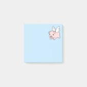 Vliegende varken - Varkenszool met vleugels op bla Post-it® Notes (Voorkant)