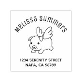 Vliegende varken - Varkenszool met Wing Arch Addre Zelfinktende Stempel (Design)