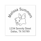 Vliegende varken - Varkenszool met Wing Arch Addre Zelfinktende Stempel (Design)