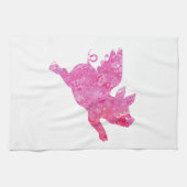 Vliegende varken, wanneer varkens vliegen, theedoek (Horizontaal)