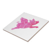 Vliegende varken, wanneer varkens vliegen, varkens tegeltje (Zijkant)