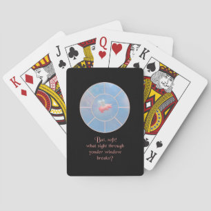 Vliegende Varken wat door het Venster van Yonder Pokerkaarten