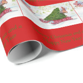 Vliegende varkens brengen de perfecte kerstboom na cadeaupapier (Rol Hoek)