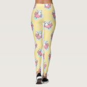 Vliegende Varkens Chinees Nieuwjaar Zodiac Yellow  Leggings (Achterkant)