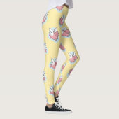 Vliegende Varkens Chinees Nieuwjaar Zodiac Yellow  Leggings (Rechts)