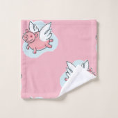 Vliegende varkens Chinese verjaardag Kies kleur B Bad Handdoek (Wasdoekje)