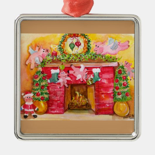 Vliegende varkens Decorate Hearth & Home Ornament (Voorkant)