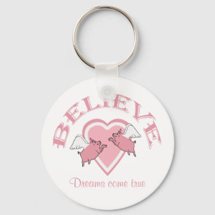 Vliegende varkens geloven sleutelhanger