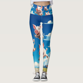 Vliegende Varkens Grappige Varkens met Vleugels Leggings