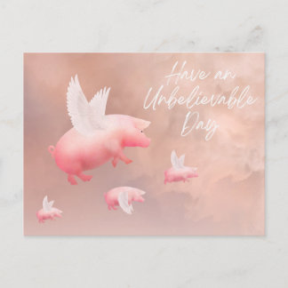 Vliegende Varkens - Heb een Ongelooflijke Dag Ansi Briefkaart