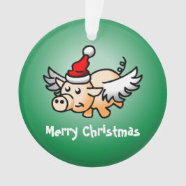 Vliegende Varkens Kerst Acryl Ornament
