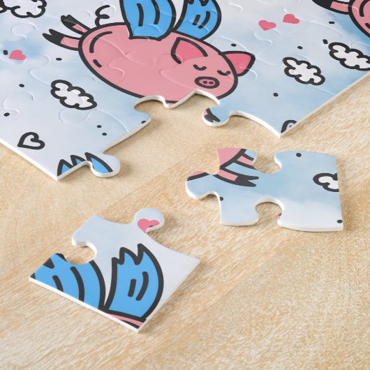 vliegende varkens legpuzzel (Zijkant)