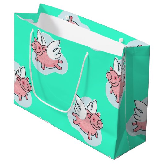 Vliegende varkens Nieuwe baby Kies kleur L Gift Ba Groot Cadeauzakje (Voorkant Gekanteld)