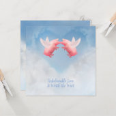 Vliegende varkens Ongelooflijke Liefde Kaart (Voorkant / Achterkant in situ)