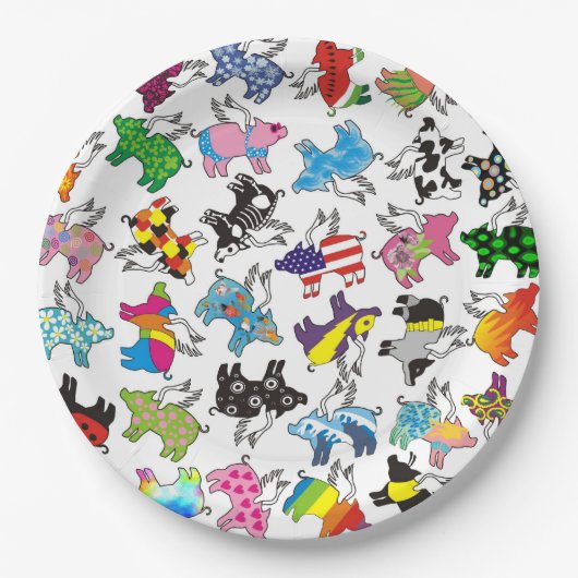 Vliegende varkens op een papieren bord (Voorkant)