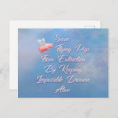 Vliegende varkens opslaan briefkaart (Voorkant / Achterkant)