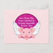 Vliegende varkens opslaan briefkaart (Voorkant)