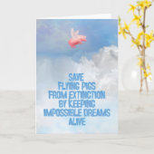 Vliegende varkens opslaan kaart (Gele Bloem)