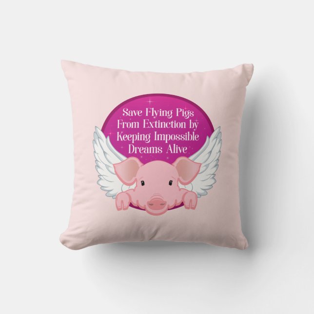 Vliegende varkens opslaan kussen (Voorkant)