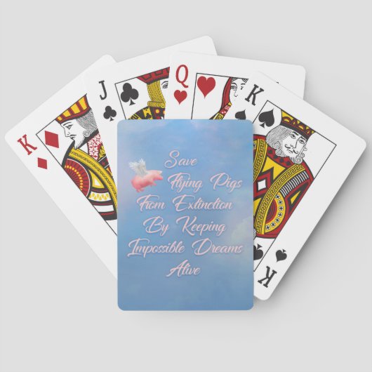 Vliegende varkens opslaan pokerkaarten (Achterkant)