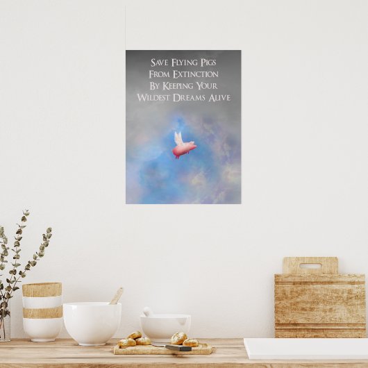 Vliegende varkens opslaan poster (Keuken)