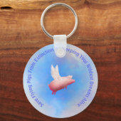 Vliegende varkens opslaan sleutelhanger (Voorkant)