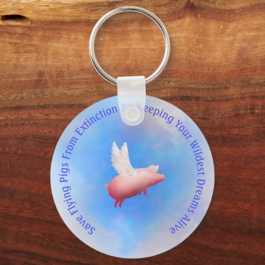 Vliegende varkens opslaan sleutelhanger (Voorkant)