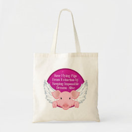Vliegende varkens opslaan tote bag