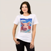 Vliegende Varkens Tri-Blend Shirt (Voorkant volledig)
