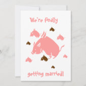 vliegende varkens " uiteindelijk getrouwd " uitnod aankondiging (Voorkant)