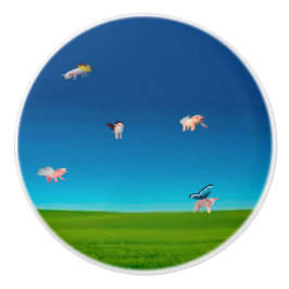 vliegende varkensknop keramische knop