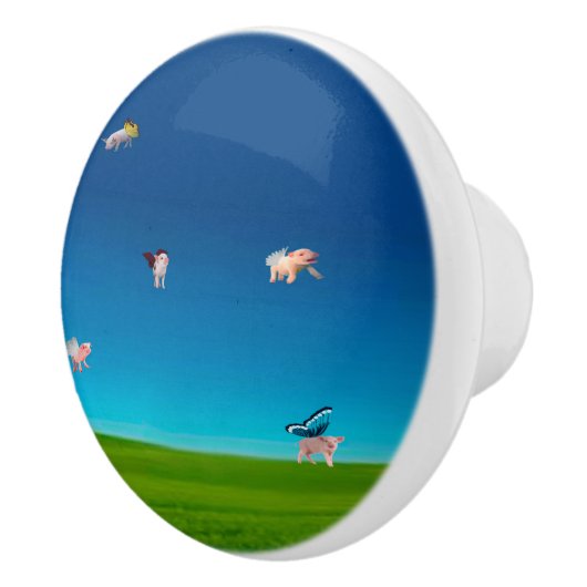 vliegende varkensknop keramische knop (Rechts)