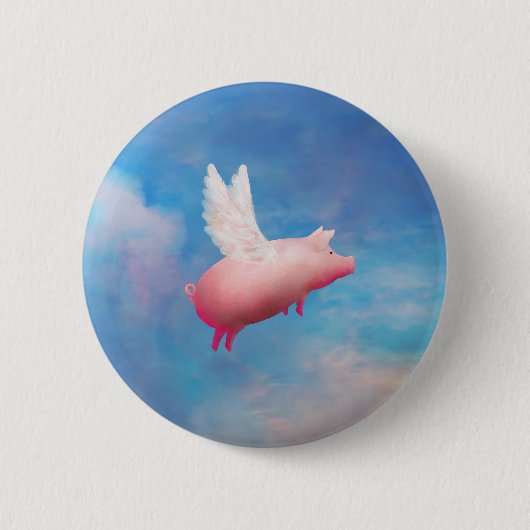 vliegende varkensknop ronde button 5,7 cm (Voorkant)
